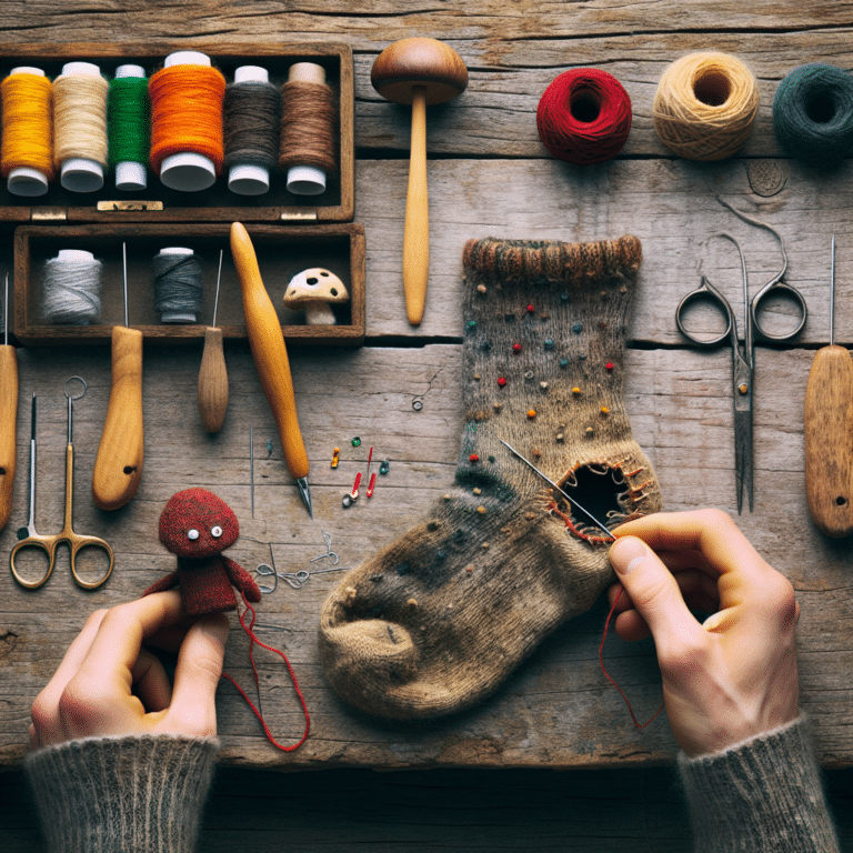 How to Darn Wool Socks