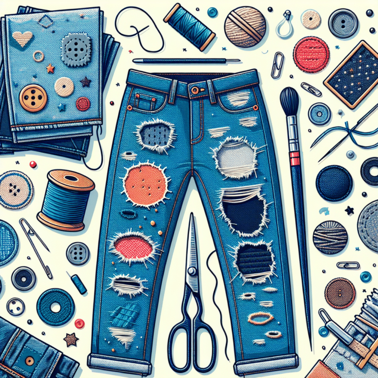 Repairing Holes in Jeans Creatively