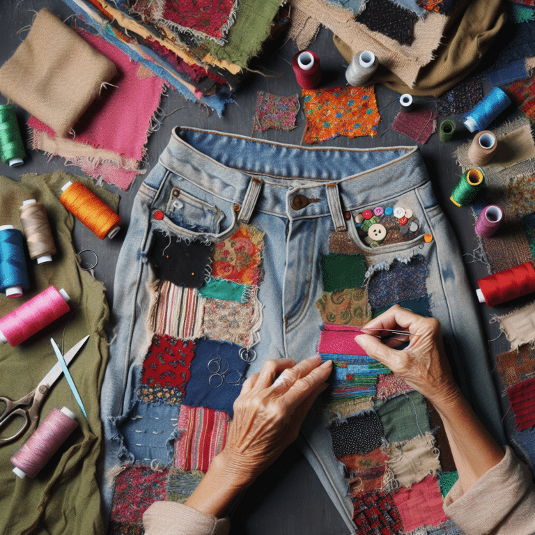 Patching Clothes Using Recycled Fabric
