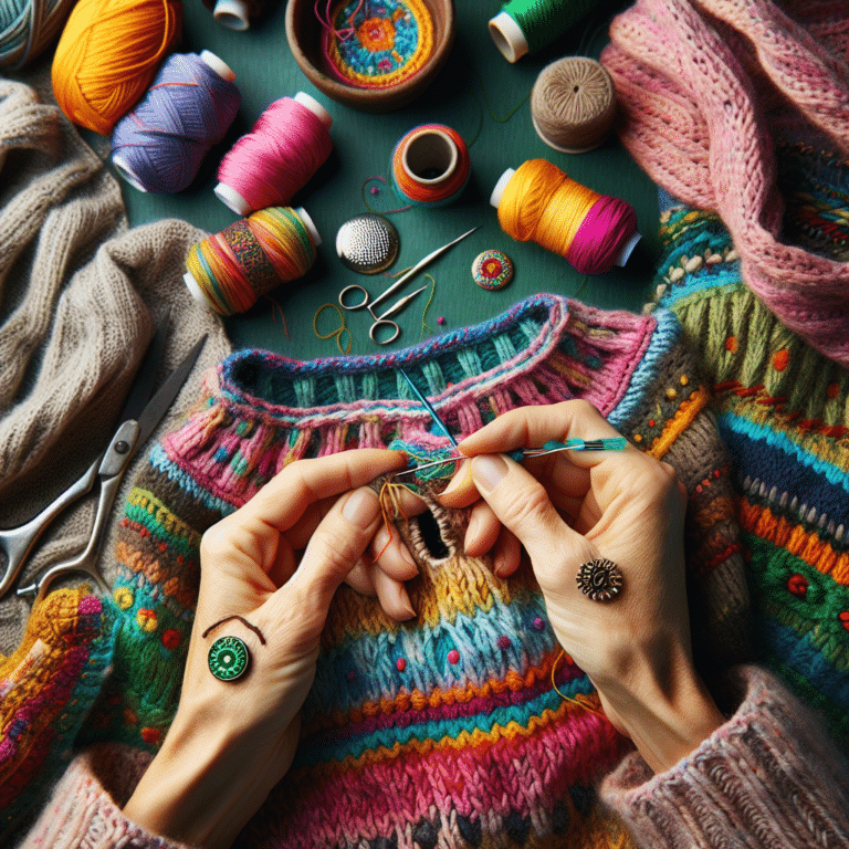 Repairing Holes in Knitwear