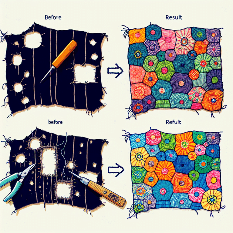 Creatively Patching Holes with Colorful Sashiko Patterns
