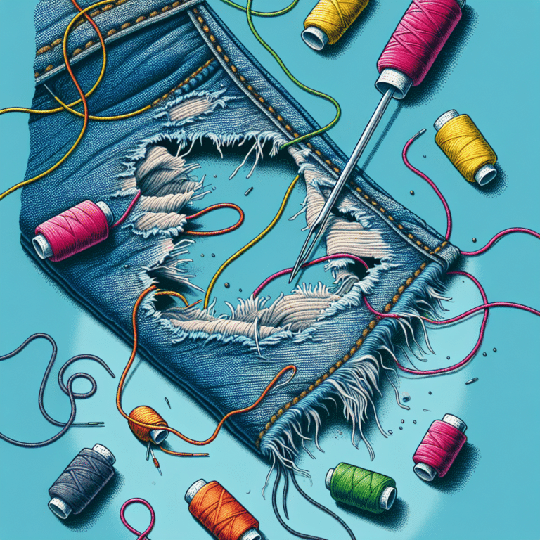 Introducing Visible Mending: Repairing Holes in Jeans Creatively