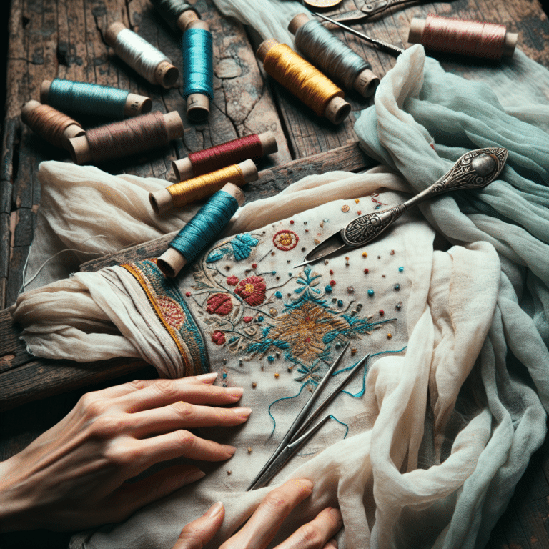  "A New Life for Old Scarves: Mending with Embroidery Tutorial