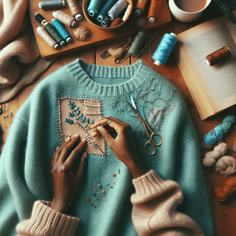 An Easy Guide to Patching Sweaters with Decorative Stitching